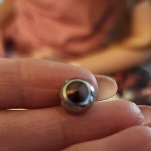 Sterling Silver Garnet Accent Qudo Topper - Deep Red